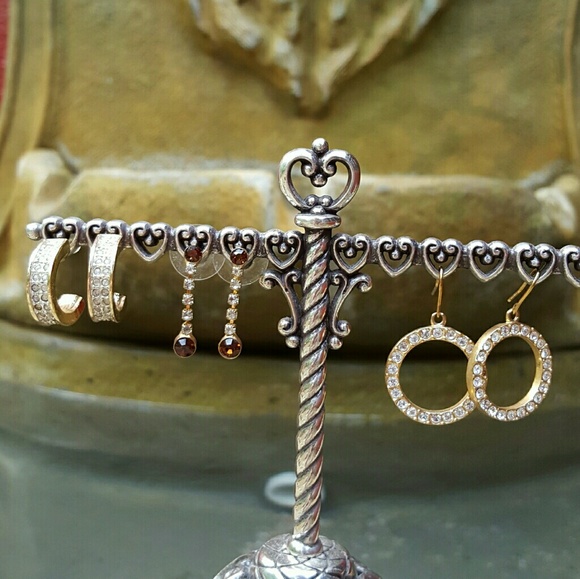 CRYSTAL EARRINGS trio set - Picture 6 of 9